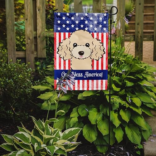 Vista 114 de Caroline's Treasures BB2171GF American Flag and Border Collie Garden Flag Mailbox Flag Decorative Yard Flag Banner Outside Patio Artwork Yard Flower