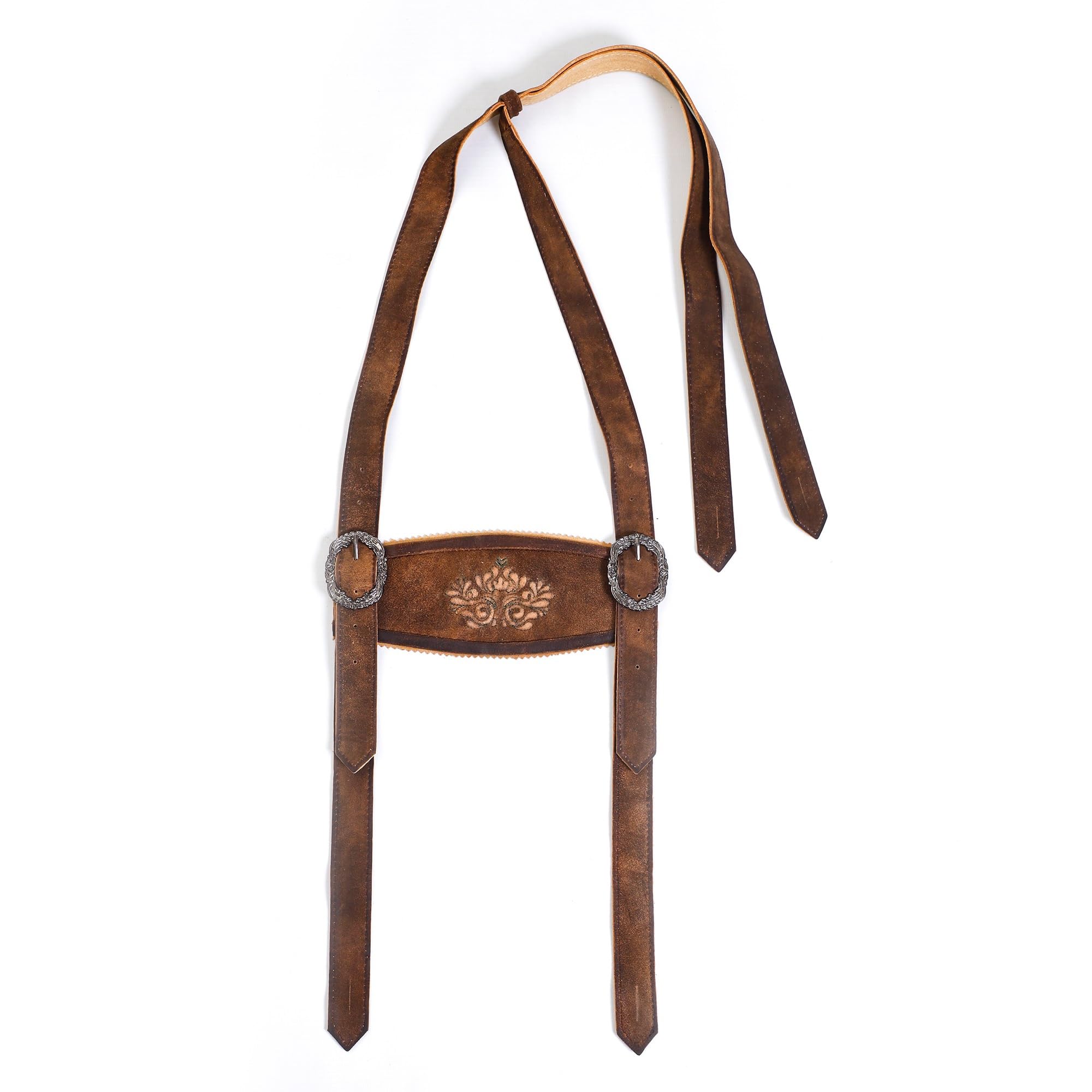 Bavarian Suspenders for men | Authentic Lederhosen suspenders with buckles for Oktoberfest Costume