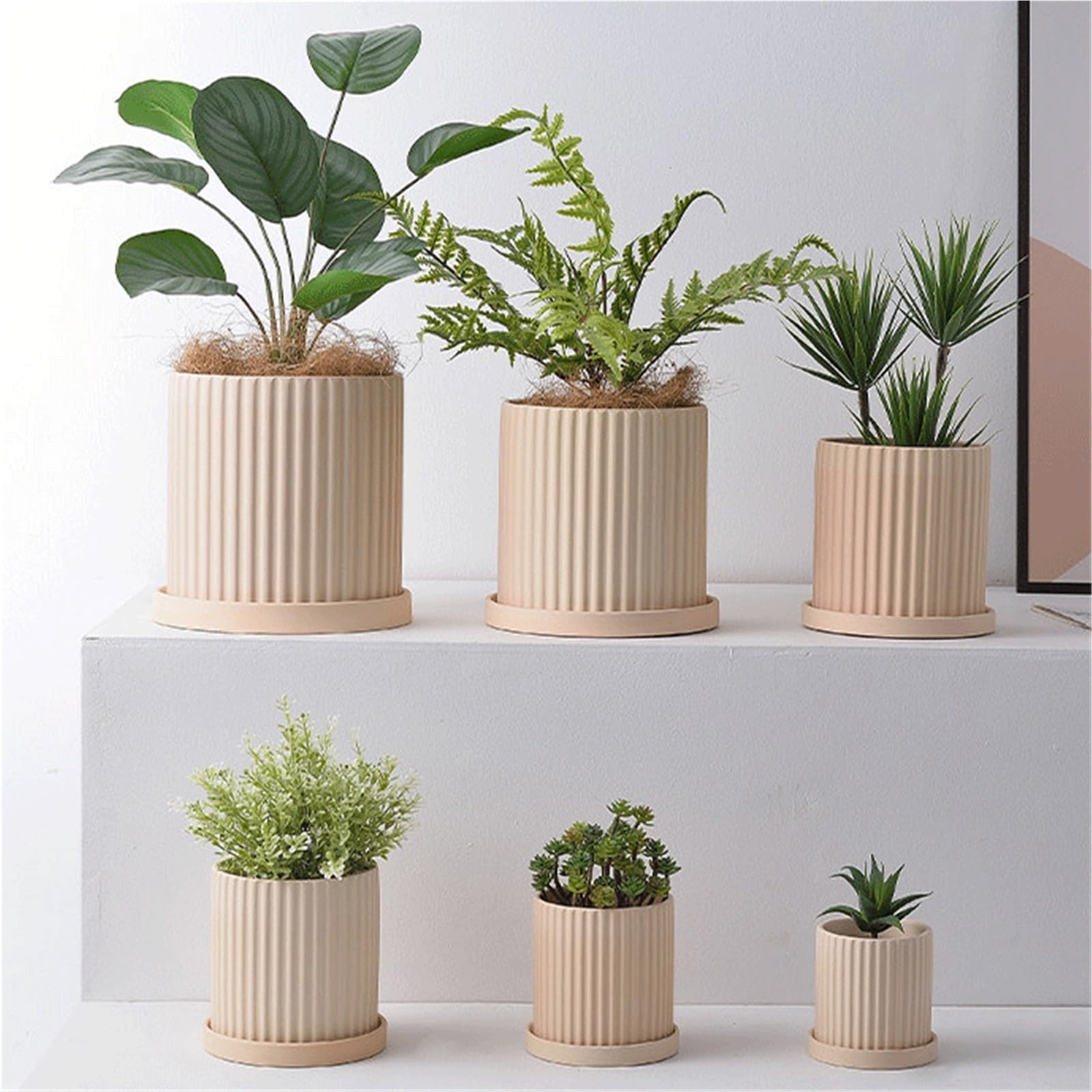 Doniczki Simple, Breathable, Plain Terracotta Flower Pot—perfect For Placing On A Windowsill In A Study(Mały)