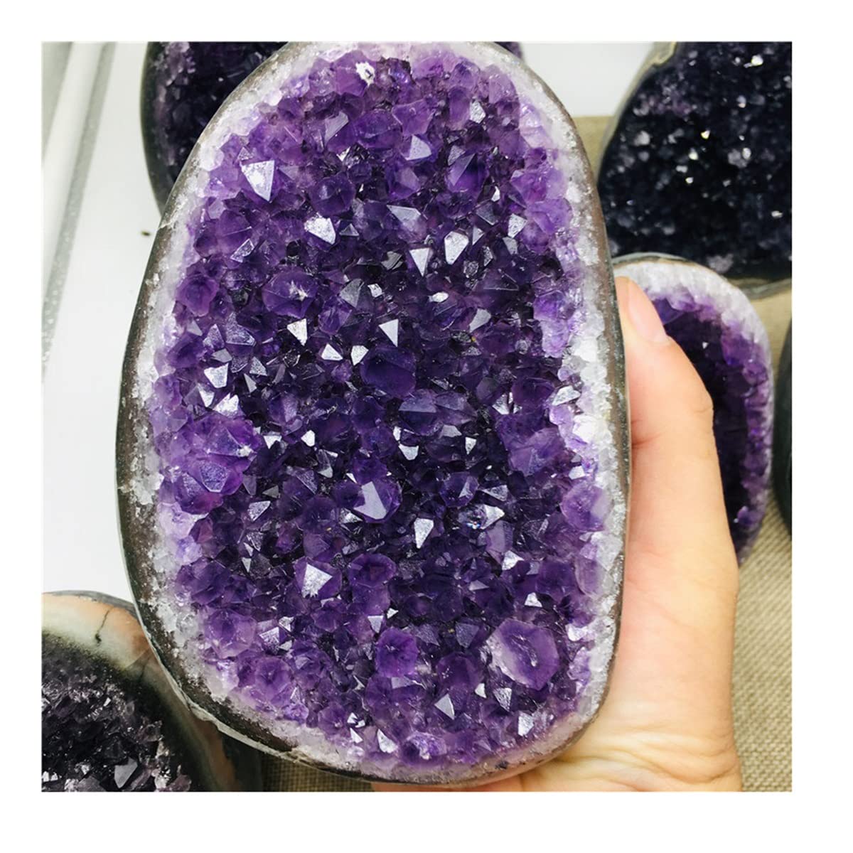 ZTBH Cristal de meditación Natural 1pc Natural Uruguay Dream Amathyst Quartz Crystal Cluster Spememen Piedra de Cristal (Color : 1.2-1.3kg)