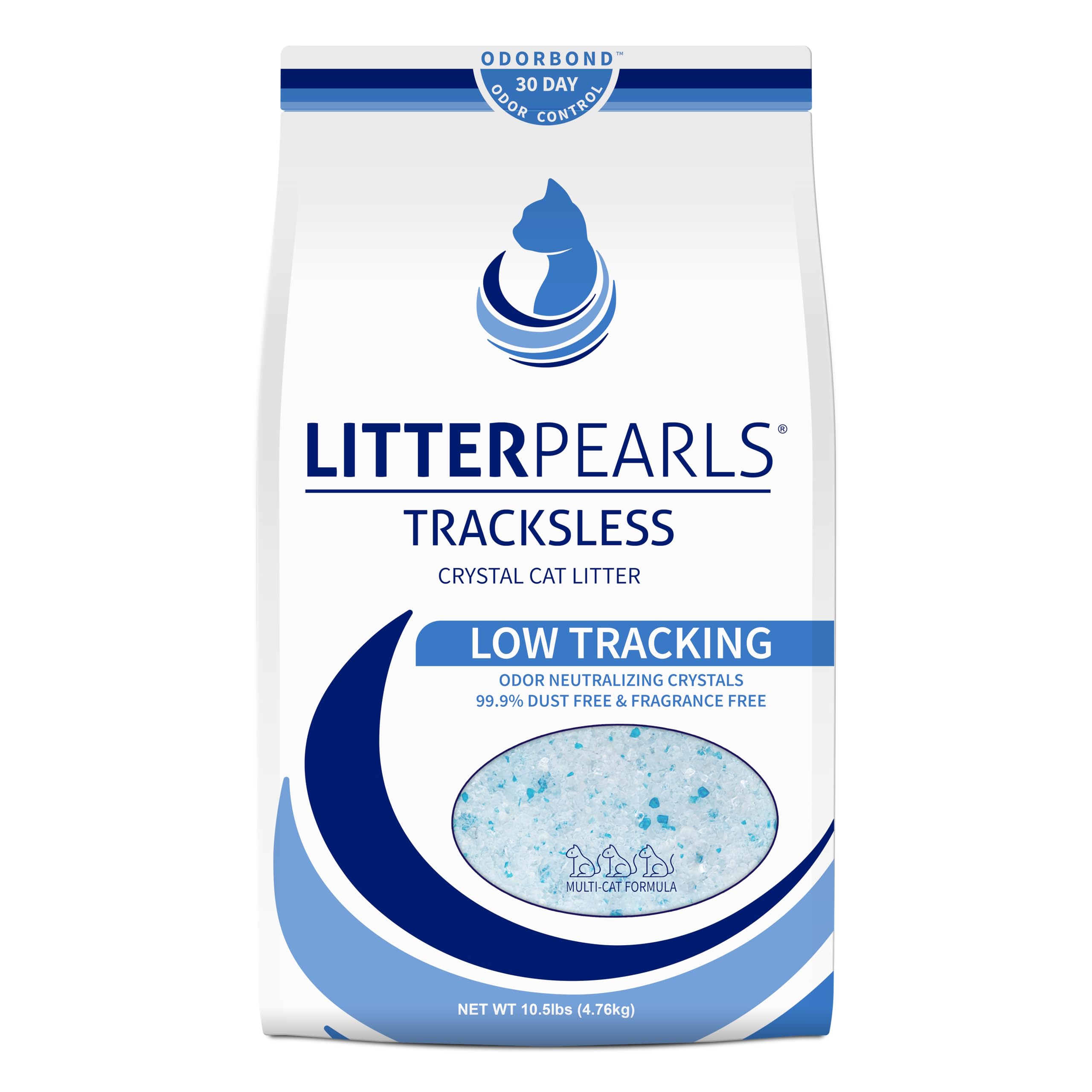 Litter Pearls Tracksless Unscented Non-Clumping Crystal Cat Litter 10.5 lb  | eBay