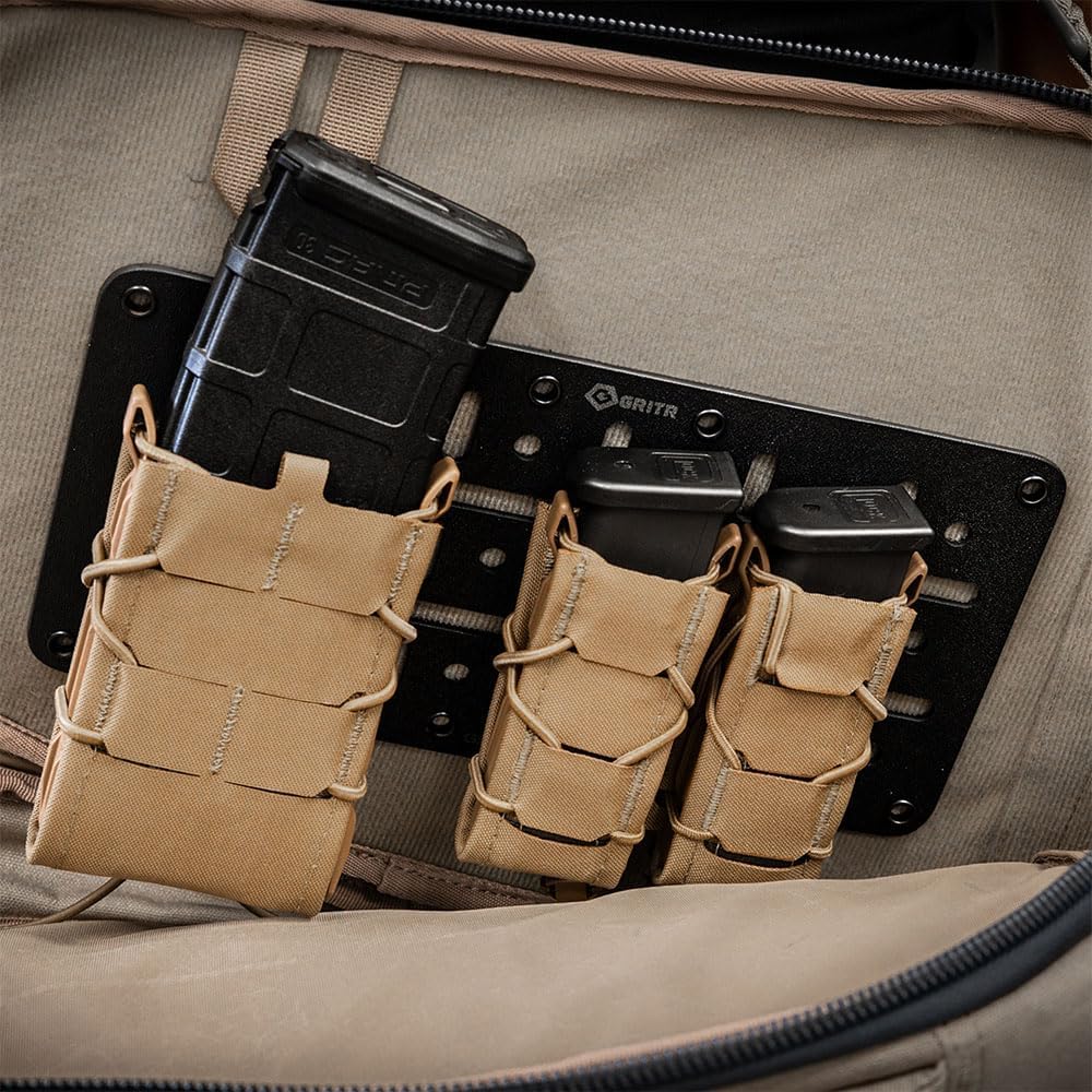 GRITR Kydex Hook & Loop Panel Insert/Adhesive Loop Sheets – Tactical & Military Gear Organizers for Holsters, Mag Carriers, Knife Sheaths, Flashlights, and More