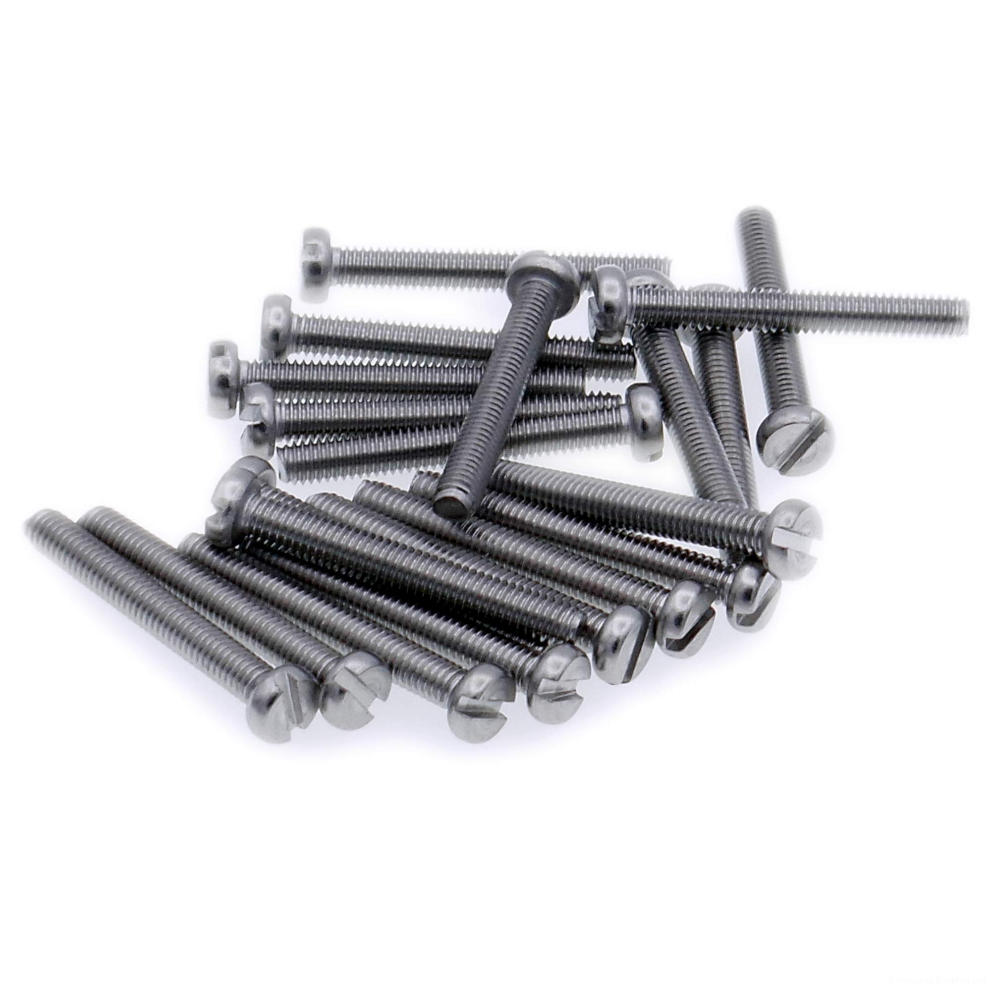 Singularity Supplies M3 (3Mm X 40Mm) Slot Cheese Machine Screw (Bolt) - Stainless Steel (A2) (Pack Of 20)