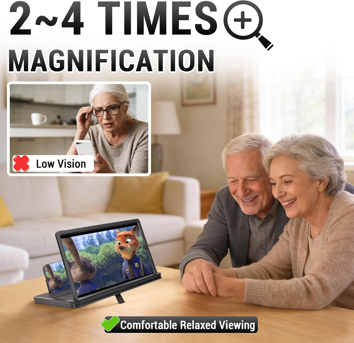 14" Phone Screen Magnifier, 2026 New 2-in-1 3D HD Portable Projector Screen, Vertical & Horizontal Switch for Movies, Gaming & Live Streaming - Image 3