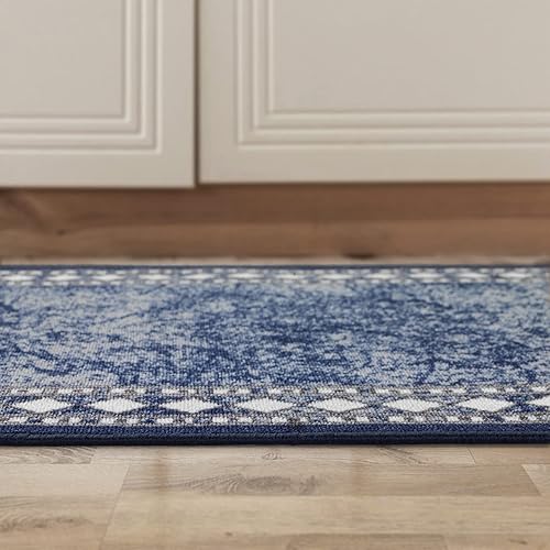 Miniatura 132 de Antep Rugs Alfombras modernas con bordes de 2 x 7 pies antideslizantes (antideslizante) de perfil bajo con parte trasera de goma para interiores