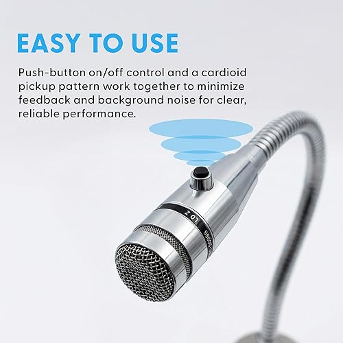 Miniatura 3 de REBUILD SKILLS Push-to-Talk Microphone RBX-515SBG-18X Compatible with Shure 515SBG-18X for use in Restaurants Grocery Store Drive Thru - 20"