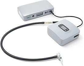 Bolt ACDC Max with Air Compressor, Car Jump-Starting Portable Power Bank & Phone Laptop Charger with Interchangeable Air Nozzles, Silver Metallic (Halo-Bolt-ACDC-MAX+DC)