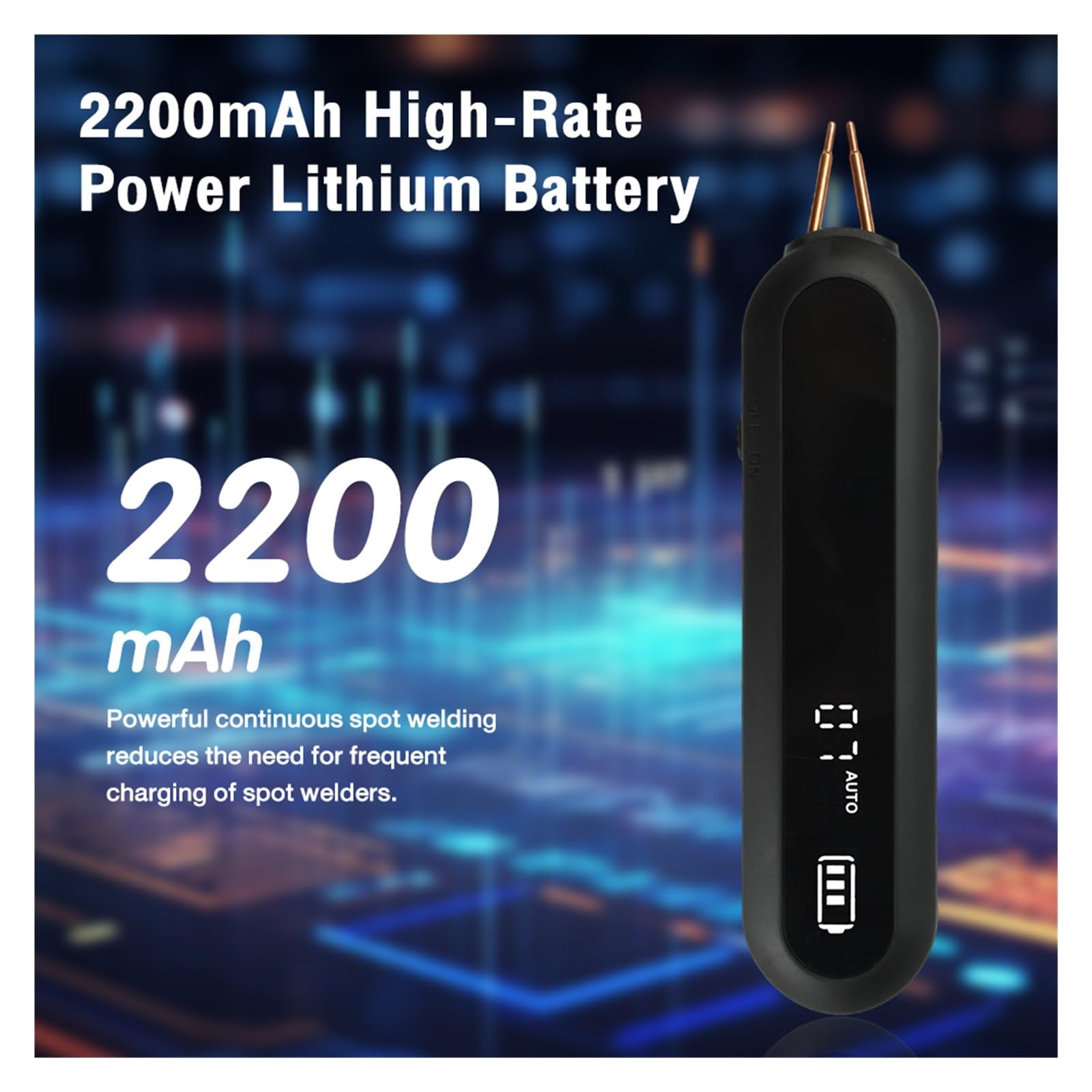Poste de Soudure, Mini soudeuse portative réglable à 12 vitesses, éclairage LED à 9 niveaux, batterie au Lithium, Kit d'outils de soudage for bricolage