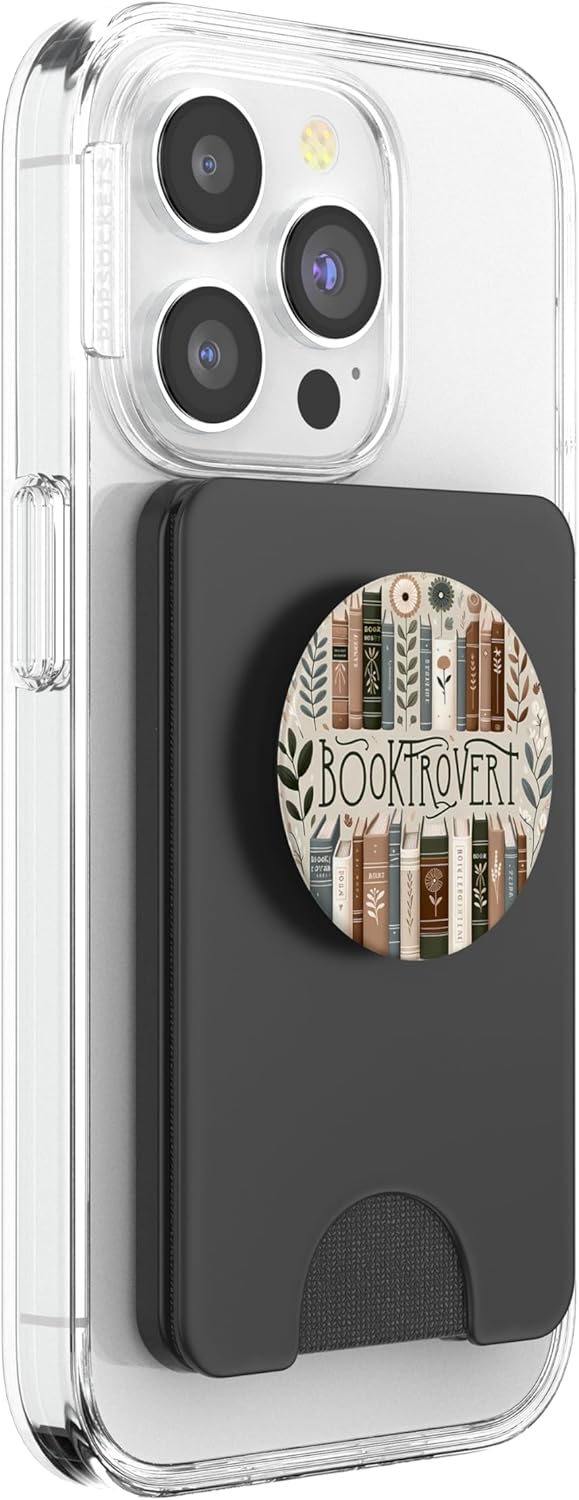 Book Lover Reading Flower Floral Cute Reader Booktrovert PopSockets PopWallet for MagSafe