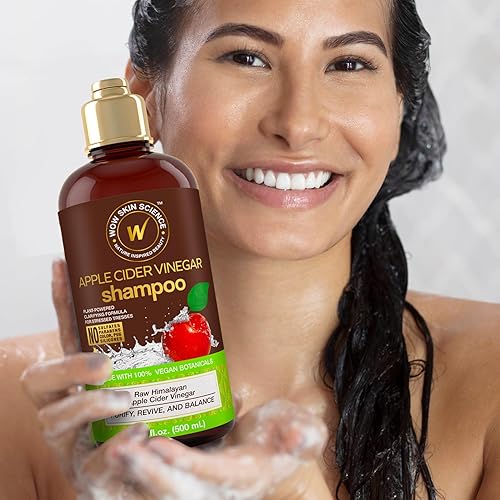 Miniatura 3 de WOW Skin Science - Champú de vinagre de sidra de manzana champú de crecimiento del cabello para adelgazar el cabello pérdida de cabello y caspa