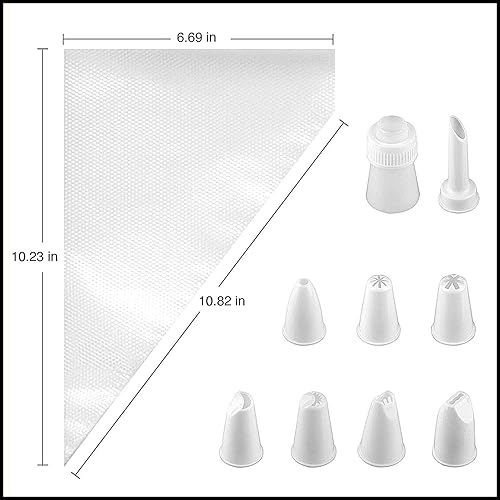 Miniatura 6 de Juego de 100 bolsas de pastelería desechables para decoración de tartas, bolsa de pastelería gruesa para decoración de pasteles, bolsas de