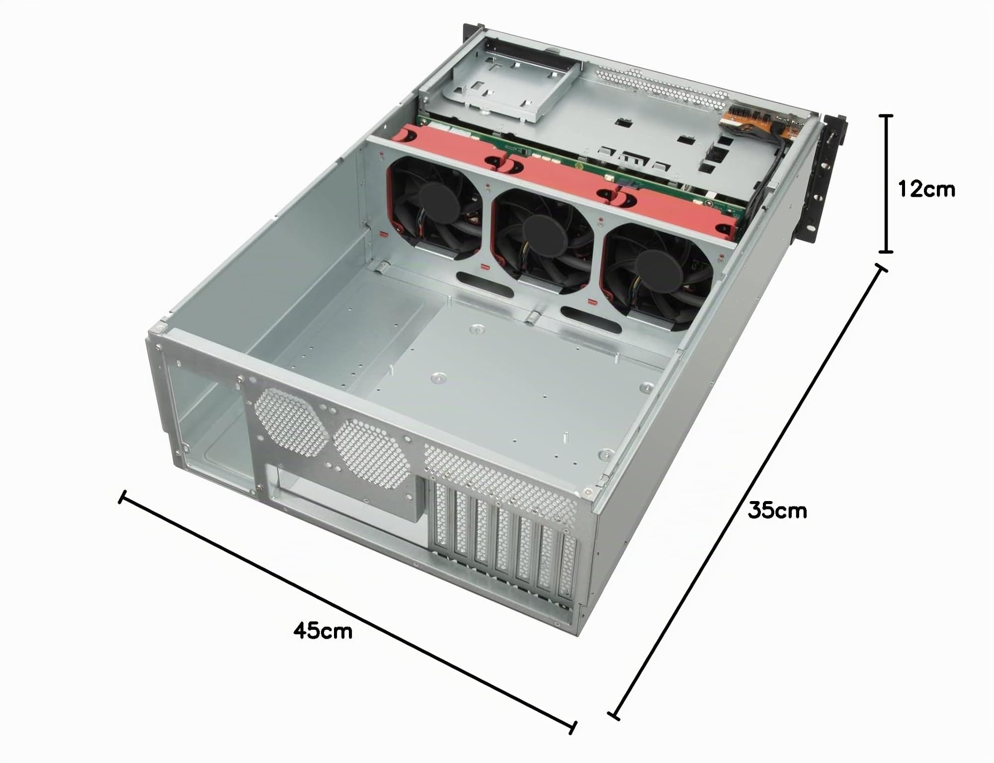 Silverstone Technology RM43-320-RS 4HE Rackmount Speicherservergehäuse 20 Schächte 2,5/3,5 Zoll Festplatten SSDs Mini-SAS HD SFF-8643 12 Gb/s Silber