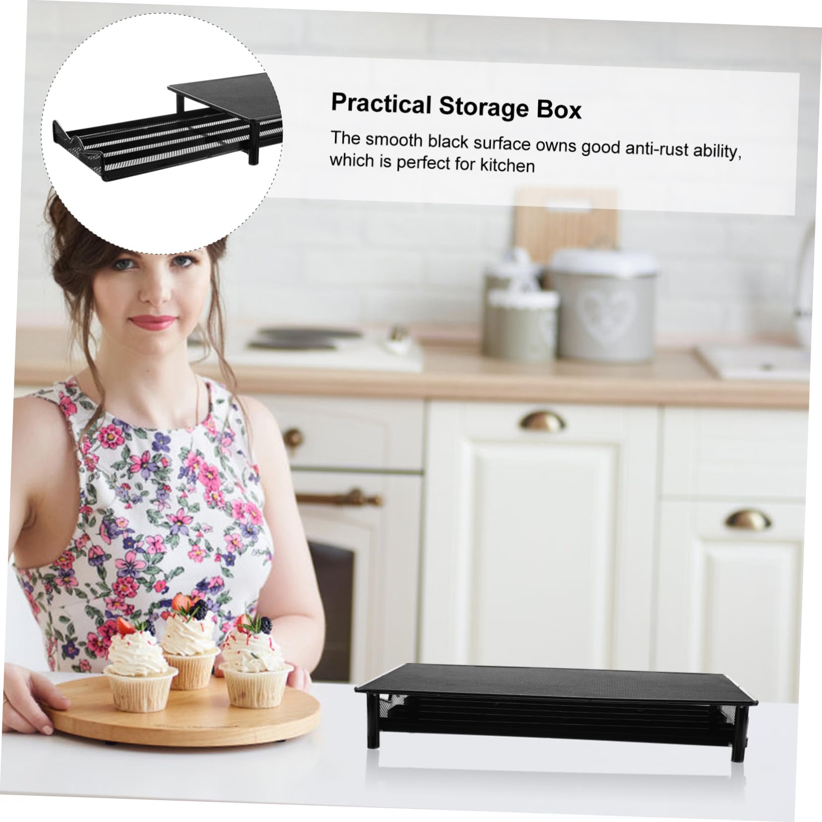 Artibetter Caja de Almacenamiento Adecuado para Cocina o Escritorio Diseño Portátil y de Hierro con 4 Compartimentos y Capacidad para 40 Cápsulas para Cápsulas de Café