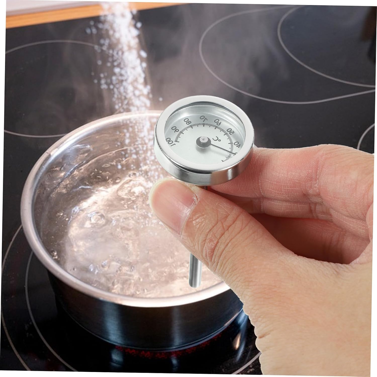 GLEAVI Electric Kettle Thermometer with Break Resistance and Precise Temperature Control Stainless Steel Baking Temperature Gauge for Home Kitchen Use