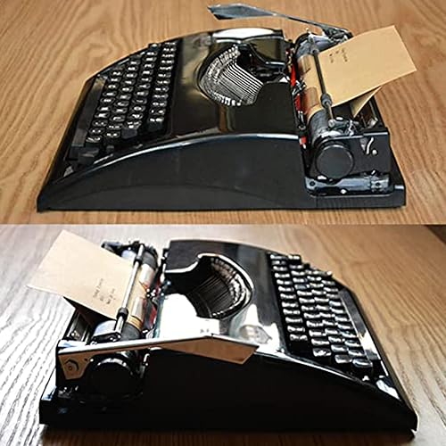 Miniatura 5 de NOGRAX Machinery - Máquina de escribir inglesa a la antigua, portátil y fácil de usar, juego de cintas rojas y negras, ideal para letras, escritura