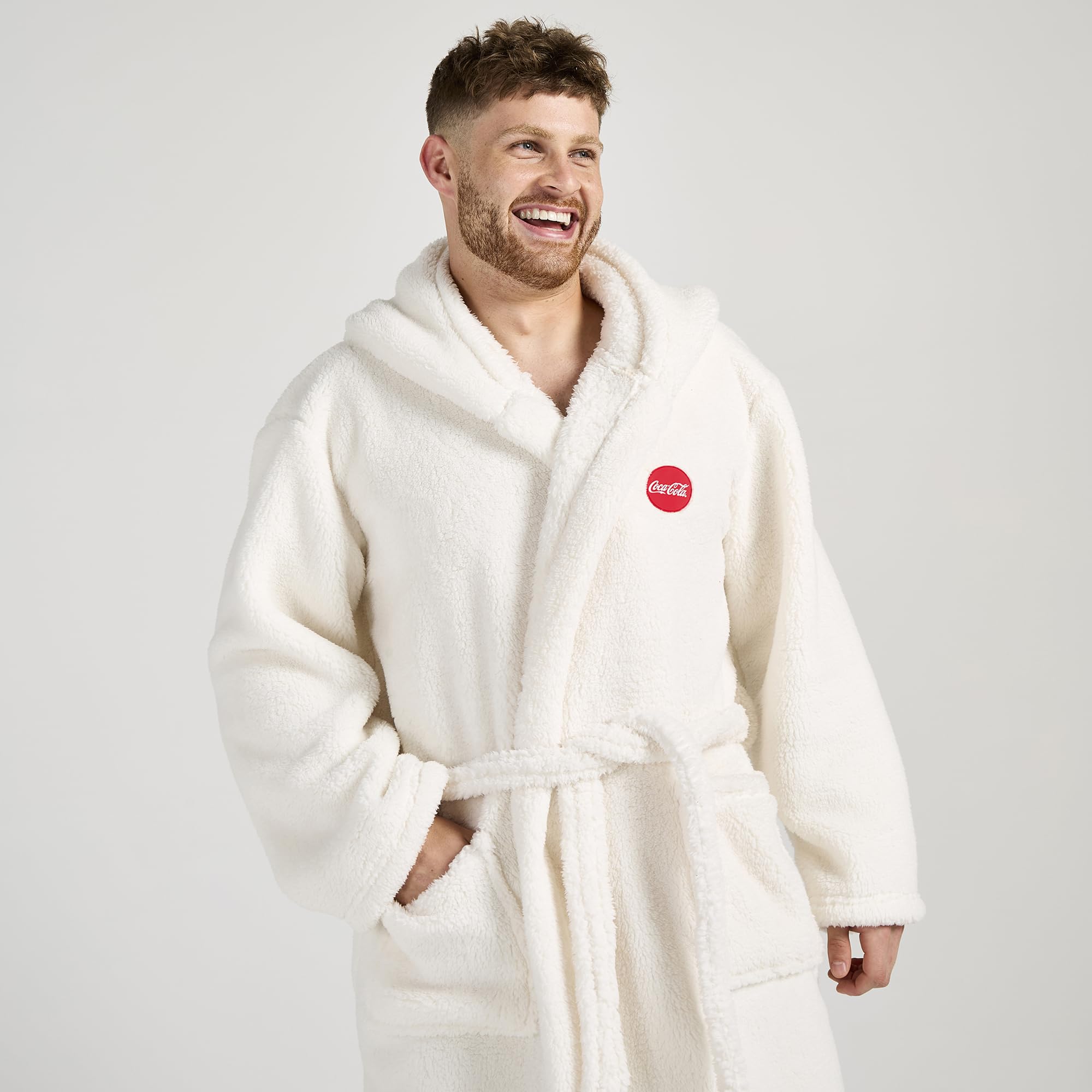 The Gift Scholars Adult Xl Robe de chambre Peignoir unisexe Coca-Cola Sherpa (lot de 1)