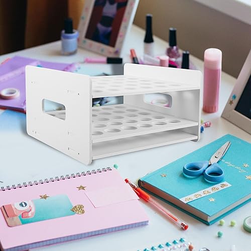 Miniatura 4 de Cabilock Estante de madera para tijeras de madera organizador de tubo de ensayo soporte de oficina suministros escolares para niños escritorio