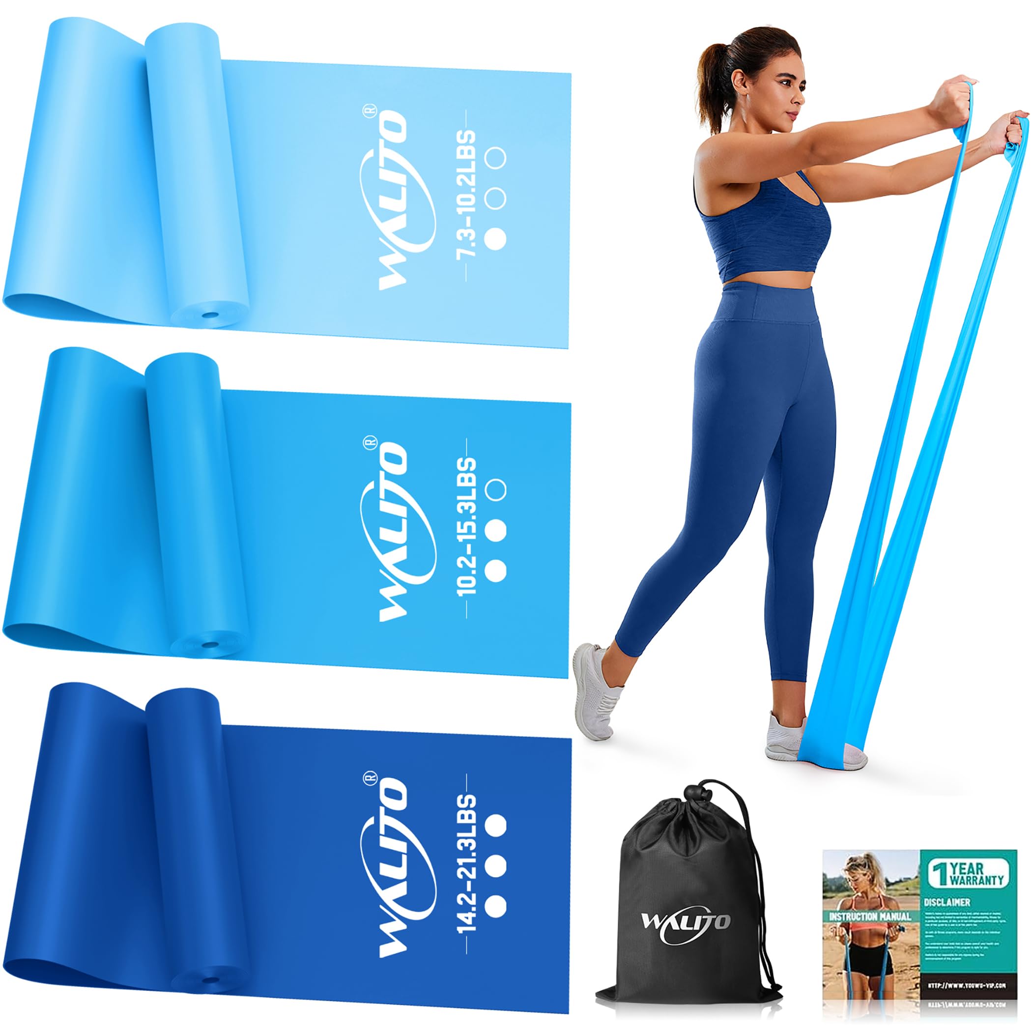 Bandas de resistencia para entrenamiento, bandas de ejercicio, banda de terapia física para ejercicio en casa, entrenamiento, entrenamiento de fuerza, yoga, pilates, rehabilitación, gimnasio, banda