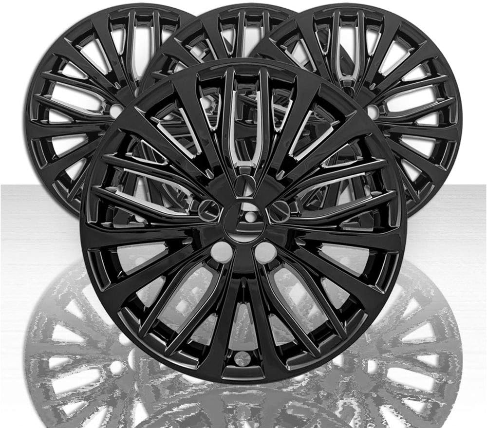 Set of 4 Gloss Black 20 Spoke 18" Wheel Skins for Toyota Camry SE/XLE 2018-2021
