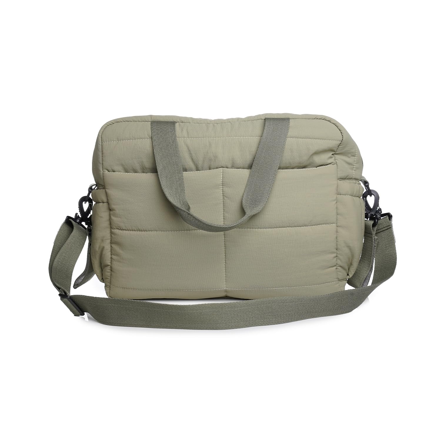Thermobaby - Sac à langer Matelassé PLUMEA - Sac Maman et Bébé - Matelas à langer Inclus pour Bébé Garçon et Fille - Maternité - Pratique pour les sorties - Vert Cactus