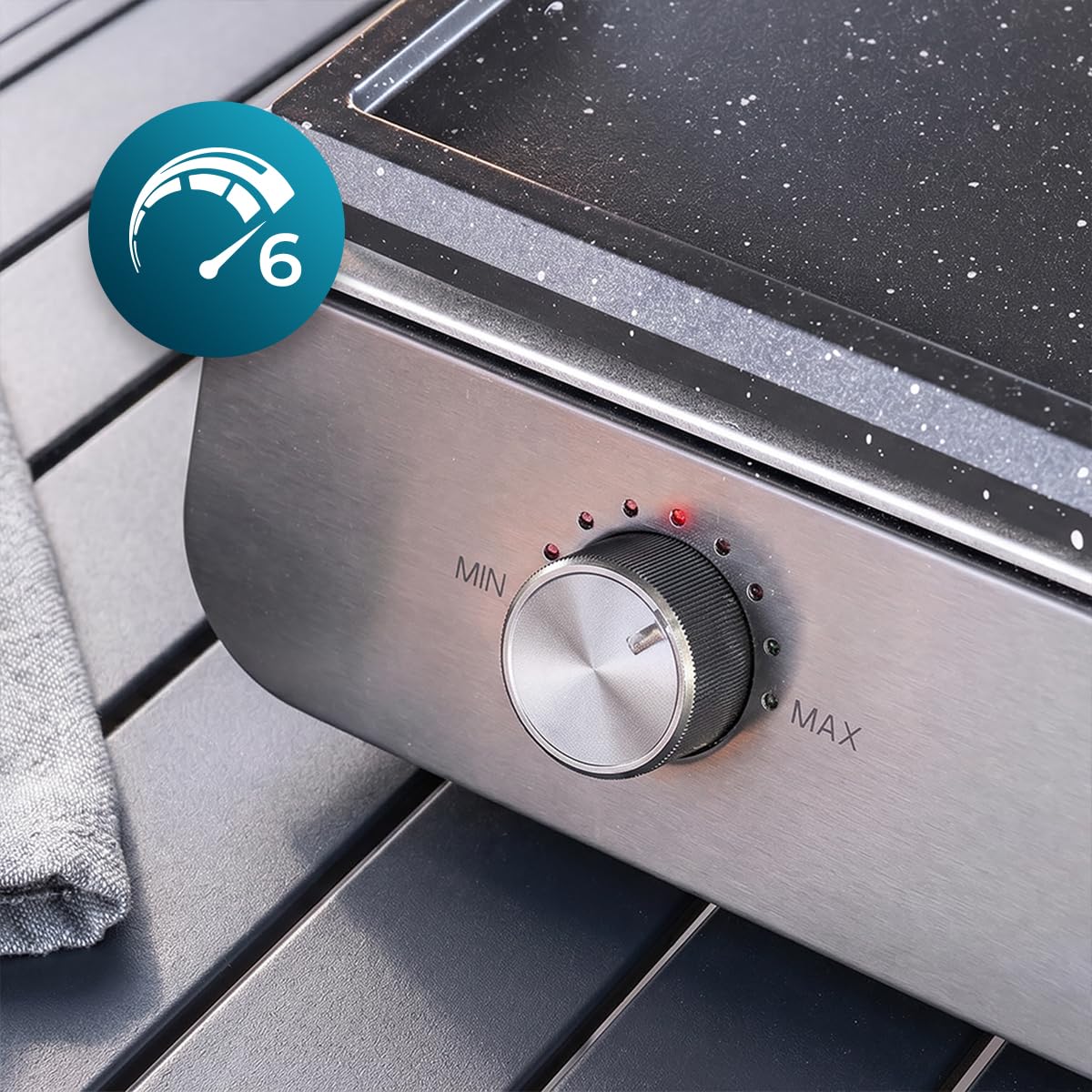 Cecotec Barbecue Elettrico Perfectroast 3000 Inox Max. 3000W, Superficie di Cottura 30 x 50 cm, 2 Aree di Cottura, Rivestimento Antiaderente, Metallico