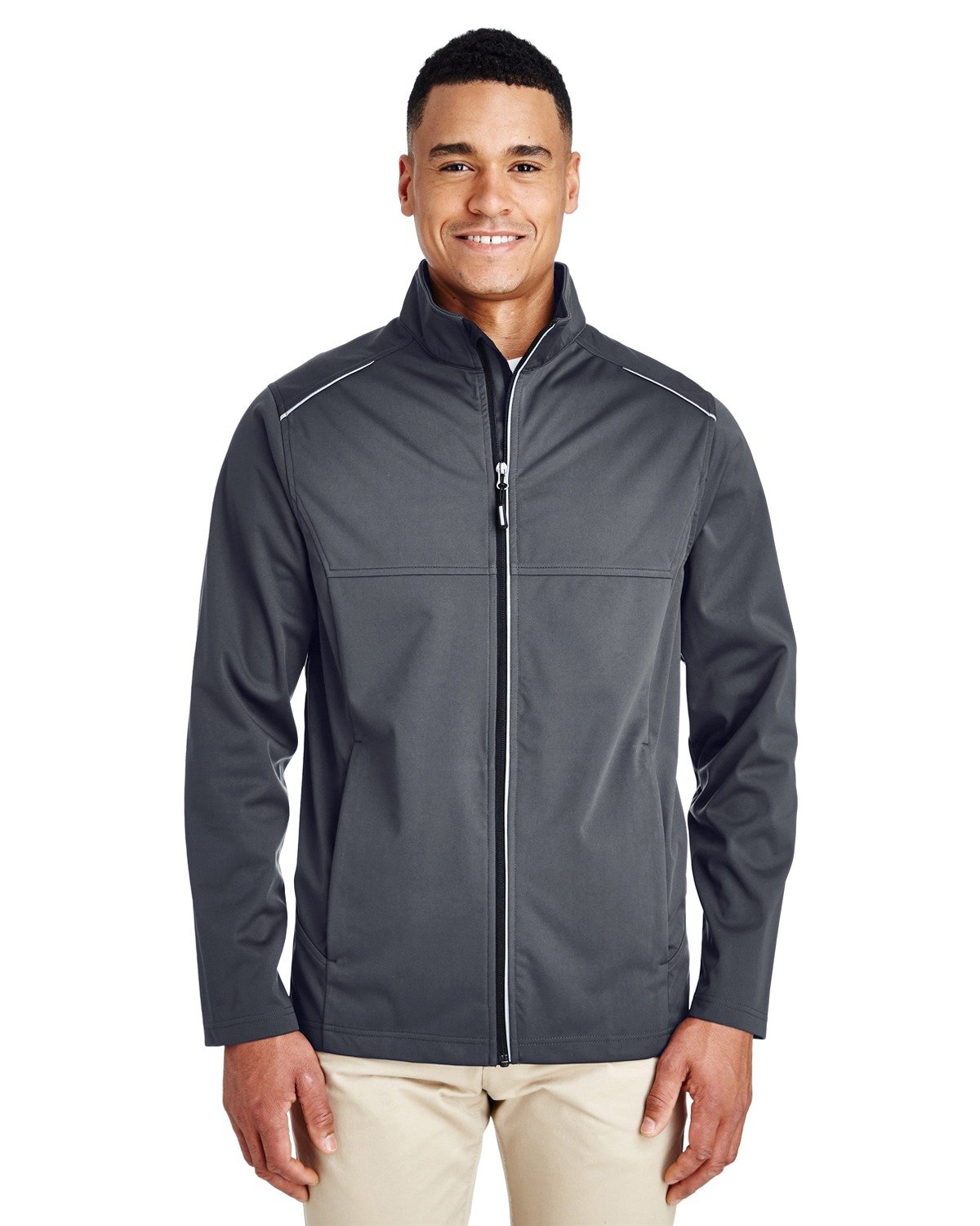 Ash City - Core 365 Men's Techno Lite Three-Layer Knit Tech-Shell L CARBON