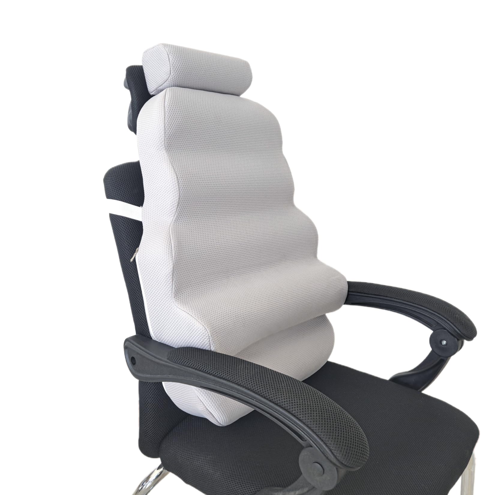 Office Chair Support Pillow, Fully Support The Whole Back, Relieve Fatigue - Memory Foam Lumbar Support Pillow for Office Chairs, Gaming Chairs, Car Seats, Wheelchairs, Gray