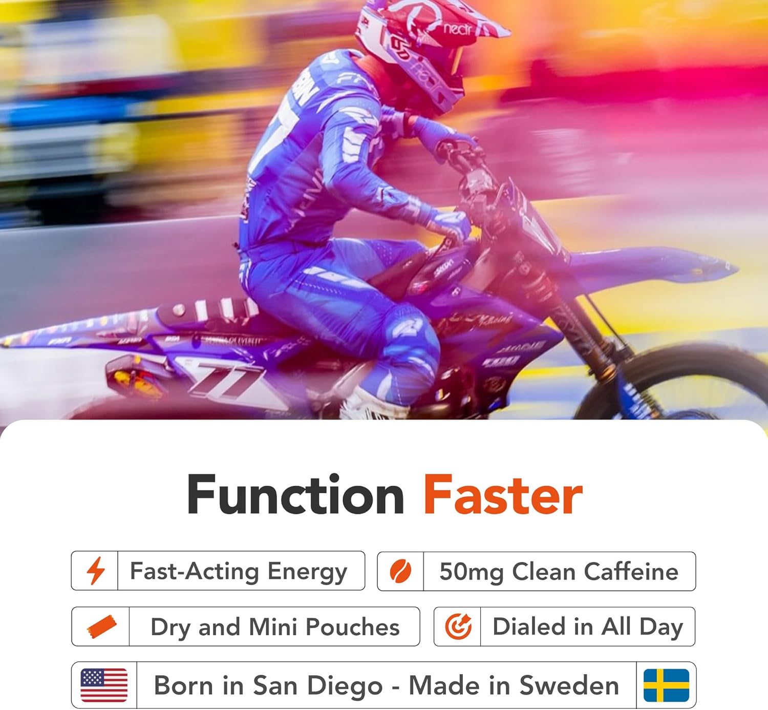 Nectr Energy 50mg Caffeine Pouches - Sweet Mango Flavored, Sugar-Free Brain Treats. 20x Mini Nicotine-Free Pouches Per Puck. Fast Focus & Energy Supplement - 4 Pack