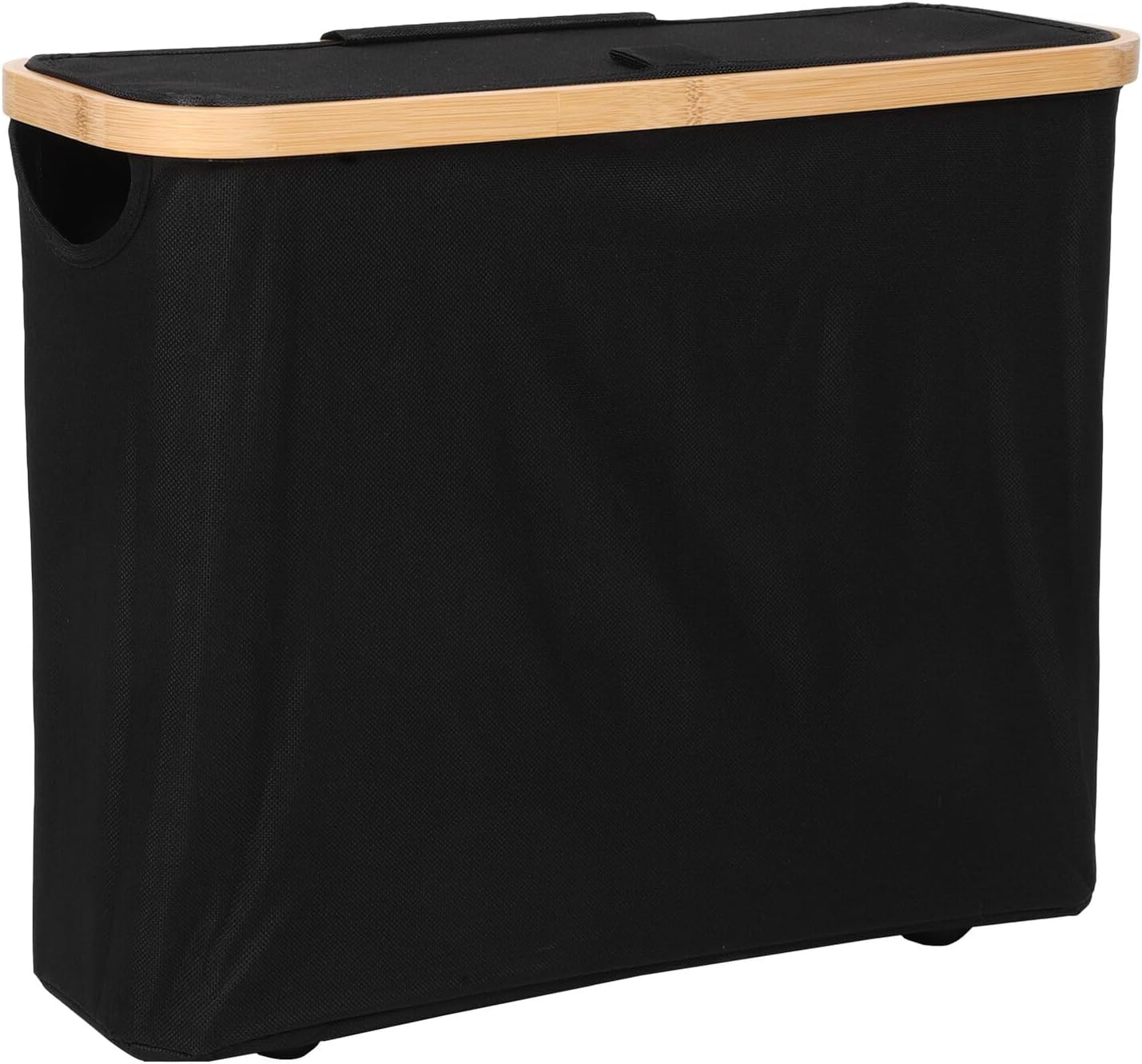 Black Fabric Toilet Paper Storage Basket with Lid, Waterproof Dustproof Large Tissue Organizer for Bathroom, Decorative Toilet Paper Holder Container for Home and Nursery