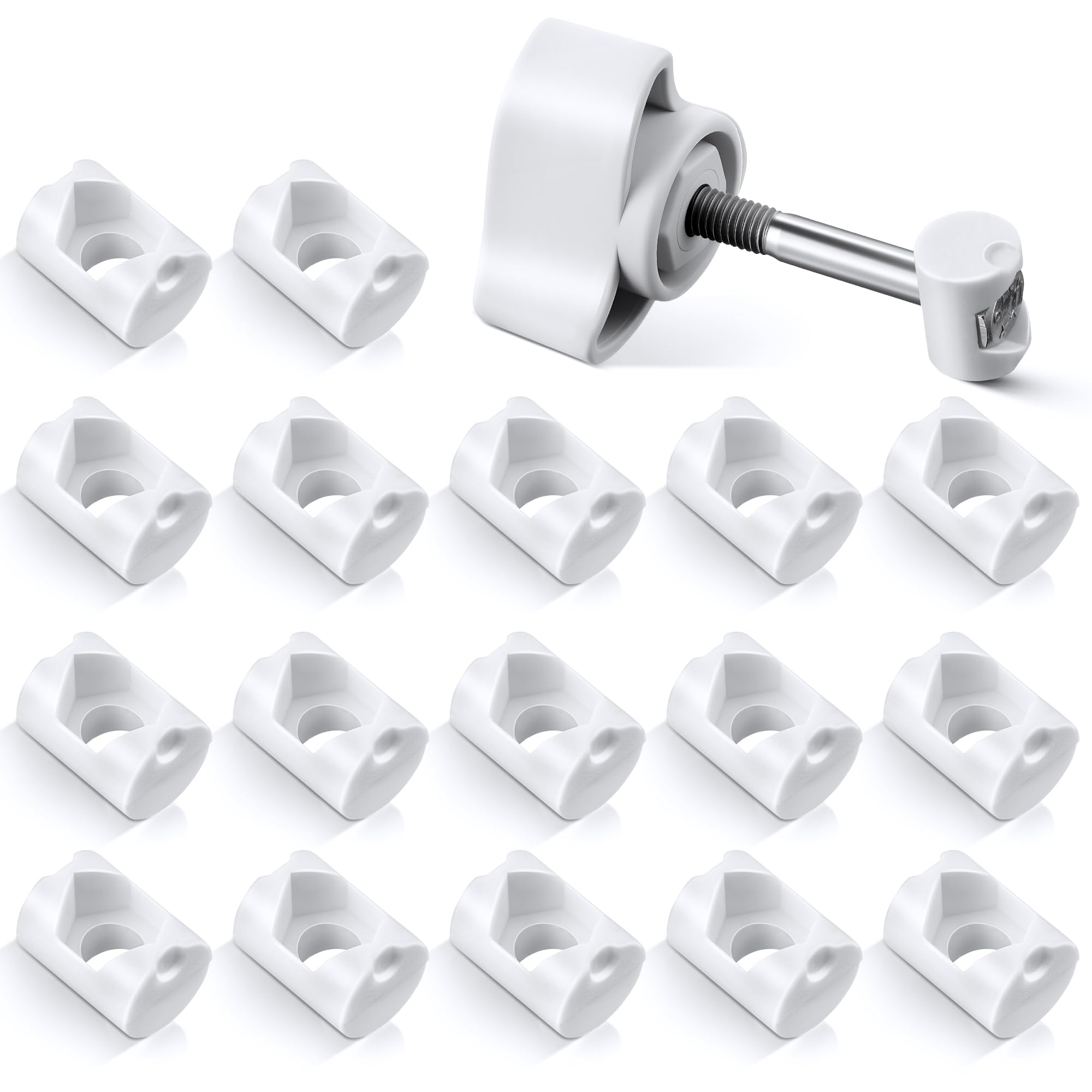 HappyAlley Lid Fastener Barrel Nut Compatible with Fluval FX6 FX5 FX4 FX2 Canister Filter, Aquarium Filter Lid Fastener Replacement Part, Lock Nut Clamp Accessories (Barrels Only)