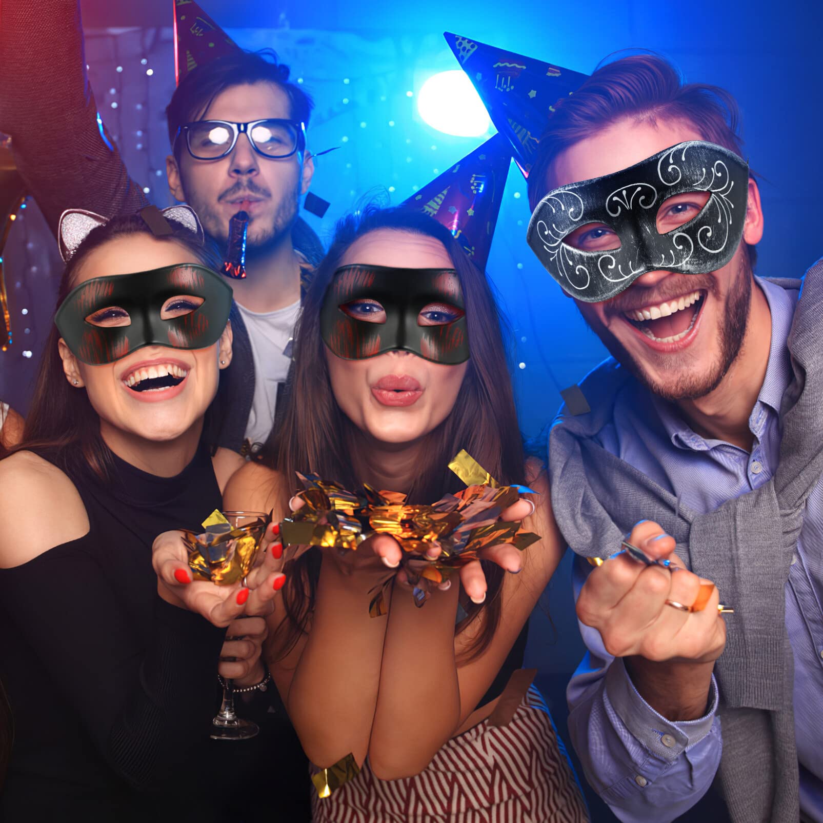 4 sztuk impreza z okazji Halloween maska ​​pół twarzy Masquerade przebranie maski maski weneckie maski greckie maski Mardi Gras zaopatrzenie imprezy/307