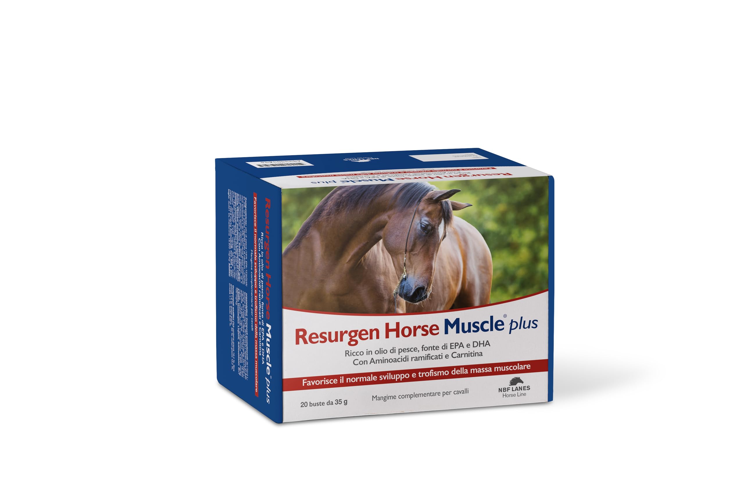 NBF Lanes | Resurgen Horse Muscle Plus - Supporto Muscolare per Cavalli (20 Bustine)