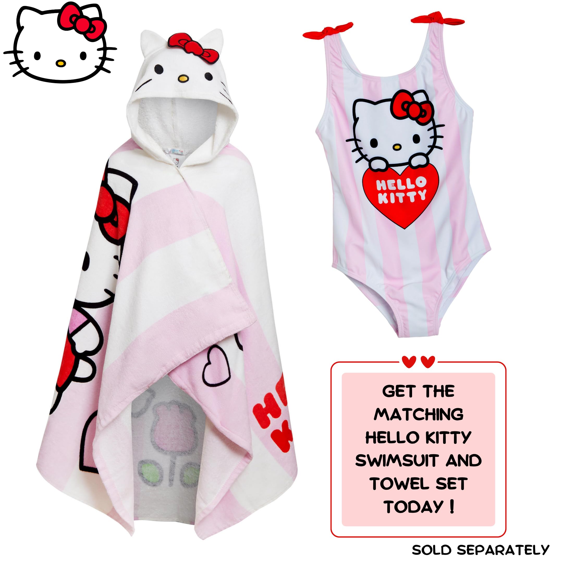 Hello Kitty Dziewczęcy kostium pływacki dla dzieci kotek stroje kąpielowe jednoczęściowy strój kąpielowy basen