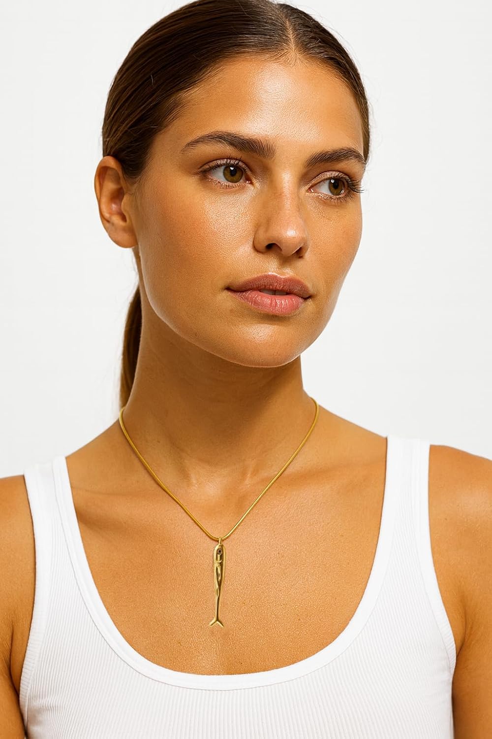 Acun Sardine Fish Pendant Coastal Necklace for Women Beaded Ocean Jewelry Boho Beach Charm Gold Fish Jewelry Gift - Image 4