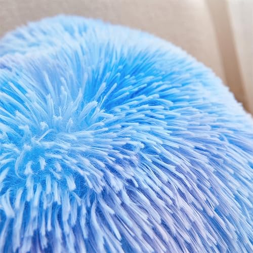 Vista 59 de MOOWOO Almohada de corazón esponjosa, almohada de piel sintética, felpa sherpa, cojín suave y bonito, día de San Valentín, día de Acción de Gracias