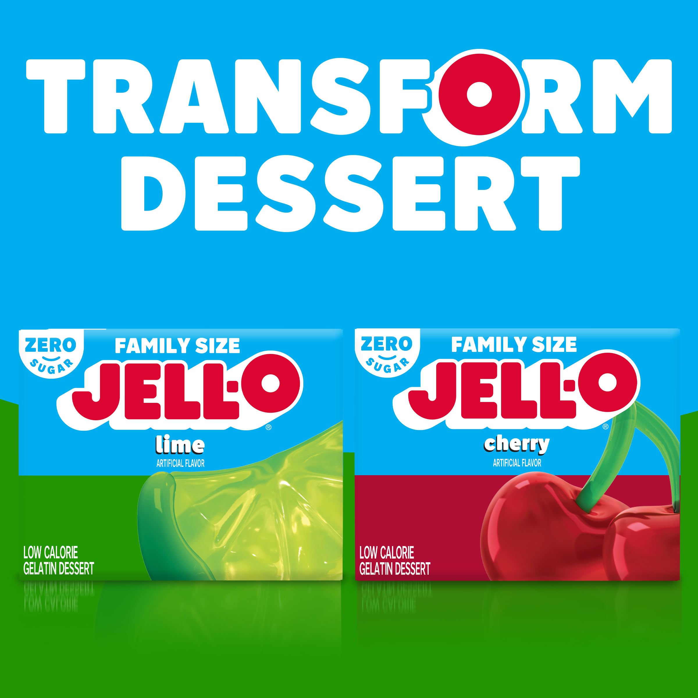 Jell-o Jalea americana de gelatina con sabor a lima sin azúcar más grande de 17 g
