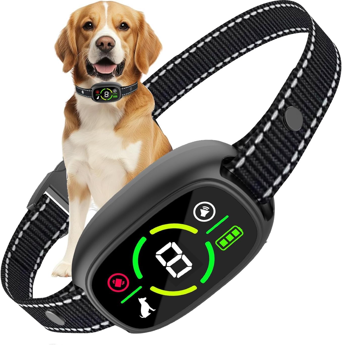 Collar antiladridos para perro, ajustable frecuencia antiaboiement pour chien para perros grandes, medianos y pequeños, perros ultrasonidos dispositivos antiladridos