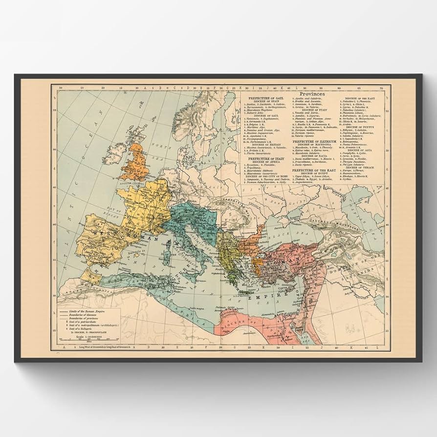 Amazon.co.jp: Hotdogger 古代ローマ地図 ポスター (A1+ポスター