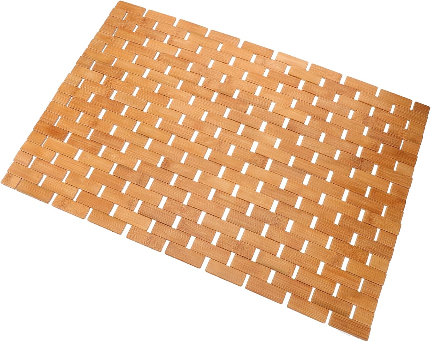 ERINGOGO Bamboo Shower Tub Mat Non-Skid Insulated Elegant Floor Mat for Home Hotel