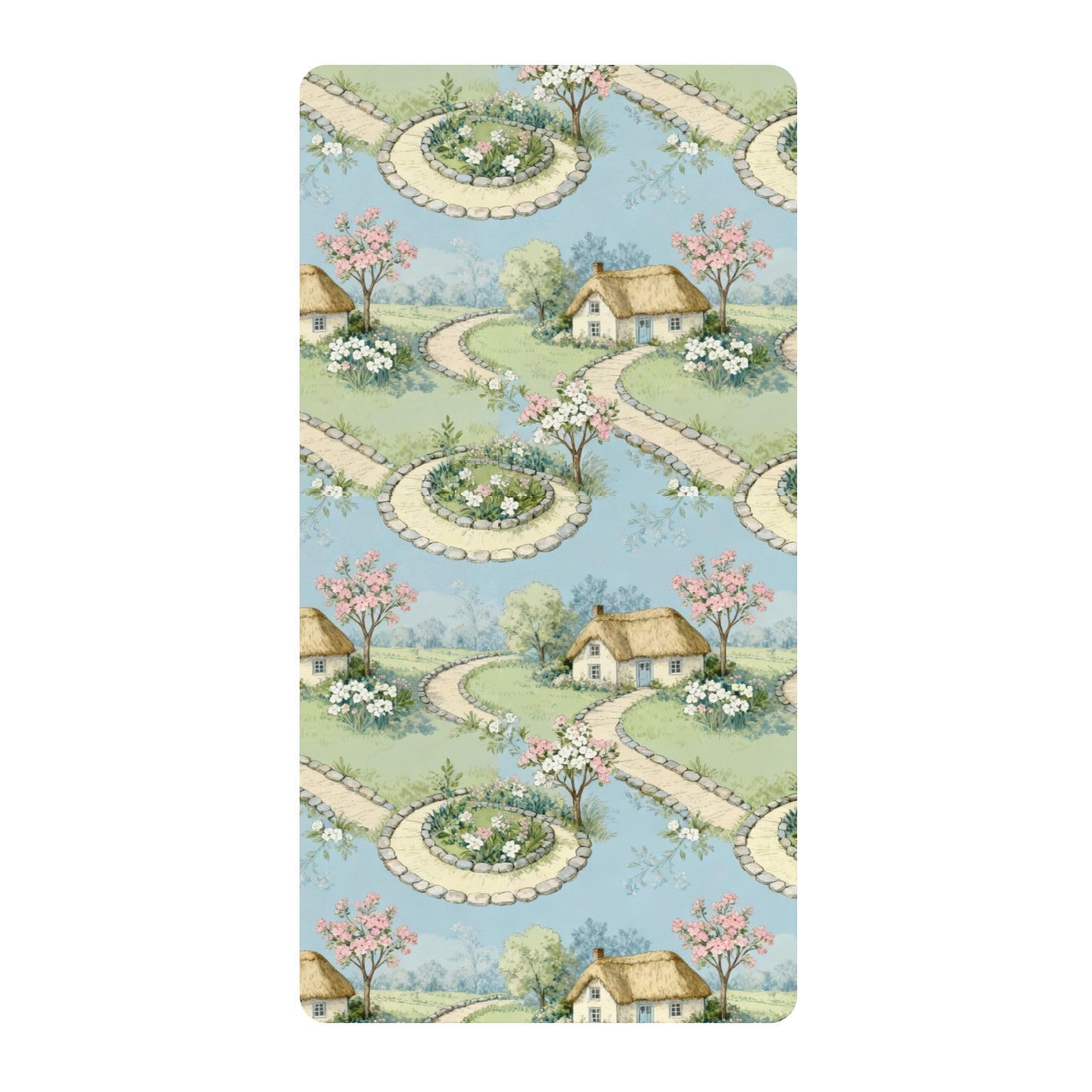 Drap de berceau en coton doux Cottagecore Garden pour bébé