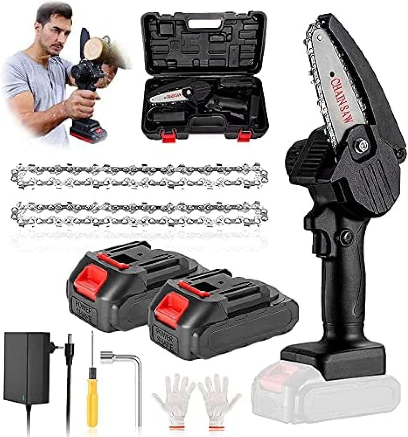 Tronçonneuse électrique de 10 cm portative pour élaguer sans fatigue