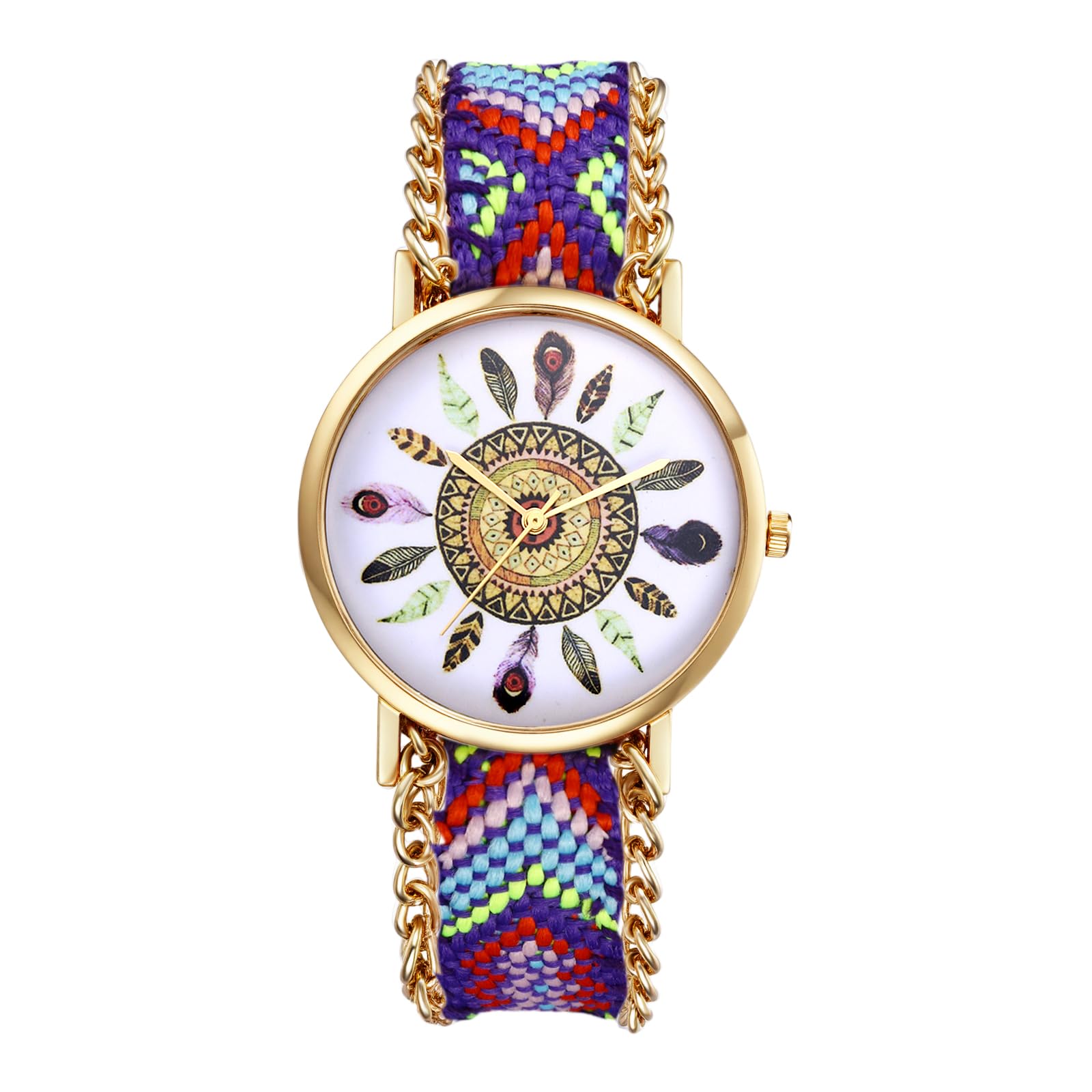 Avaner Uhren Damen Bohemian Stil: Stretchband Armbanduhr mit