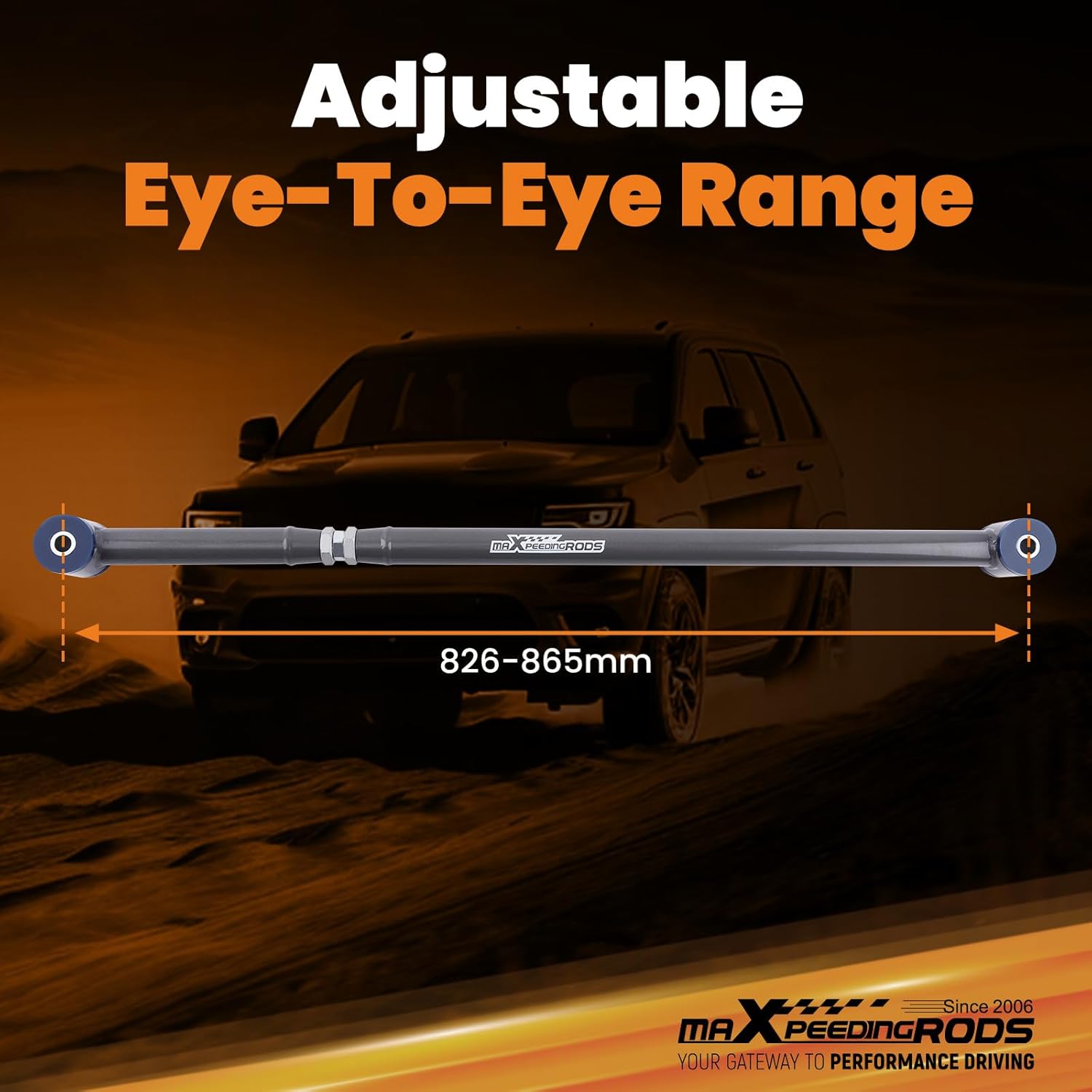 maXpeedingrods Adjustable Rear Panhard Track Bar Kit for GMC SUV 2000-2020, for Chevy Suburban/Tahoe/Avalanche for Cadillac Escalade, for Hummer H2