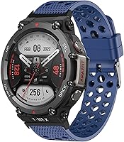 Vista 9 de Lamshaw Compatible con Amazfit T-Rex 2 bandas, correa de repuesto de silicona deportiva con hebilla de metal compatible con Amazfit T-Rex 2 Smart
