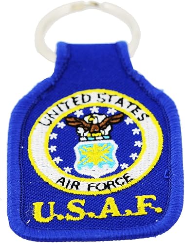US Air Force Llavero Militar de la Fuerza Aérea de los Estados bordado Llaveros unidos Productos Patriótica Regalos para Hombres Mujeres y