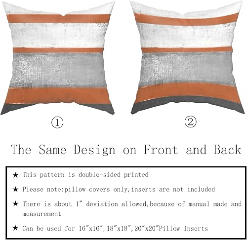 Miniatura 5 de Juego de 2 fundas de almohada color aguamarina de 18 x 18 pulgadas, color verde claro, gris y gris, modernas, de arte abstracto, a rayas, para casa