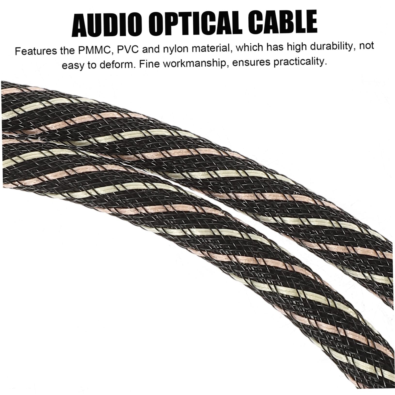 HOMSFOU 3pezzi Cavo Ottico Audio Fibra Connettore Maschio Maschio Compatibile Con Amplificatori e Home Theater Trasmissione Digitale Affidabile Design Flessibile e Resistente