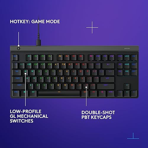 Miniatura 7 de Logitech G 515 TKL - Teclado para juegos de perfil bajo con cable, RGB totalmente personalizable, teclas PBT de doble disparo, interruptores