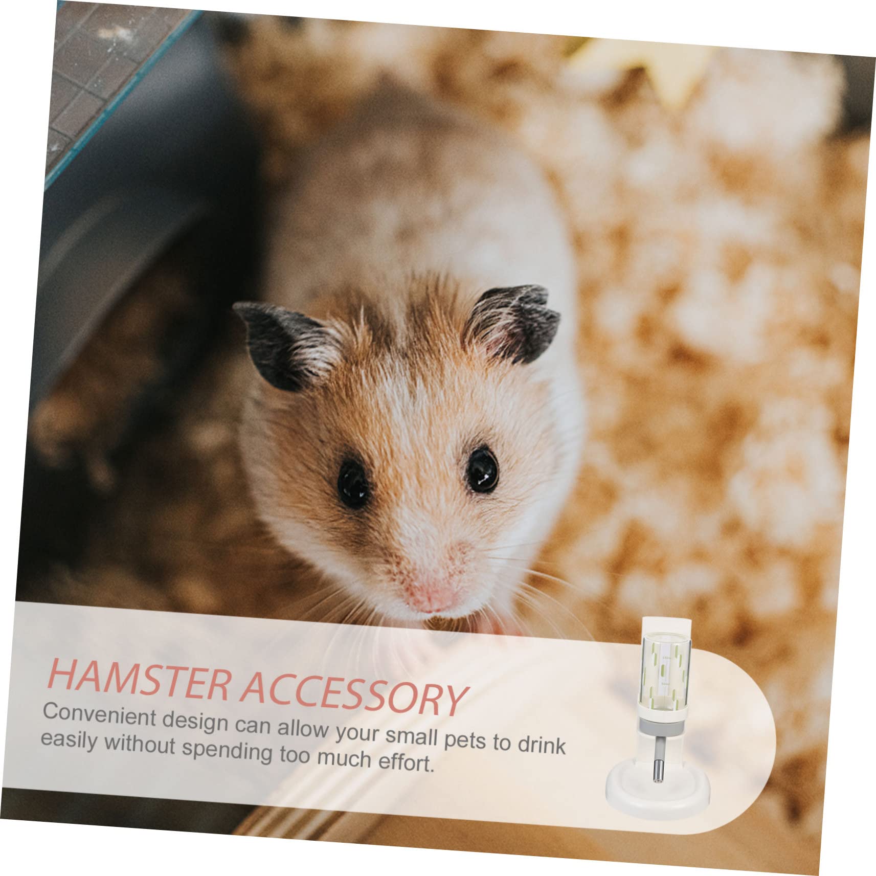 Beaupretty Distributeur D’Eau pour Hamster, Biberon pour Rongeur, Bouteille Transparente Anti-Fuite, Lecture Facile du Niveau D’Eau, pour Petits Animaux