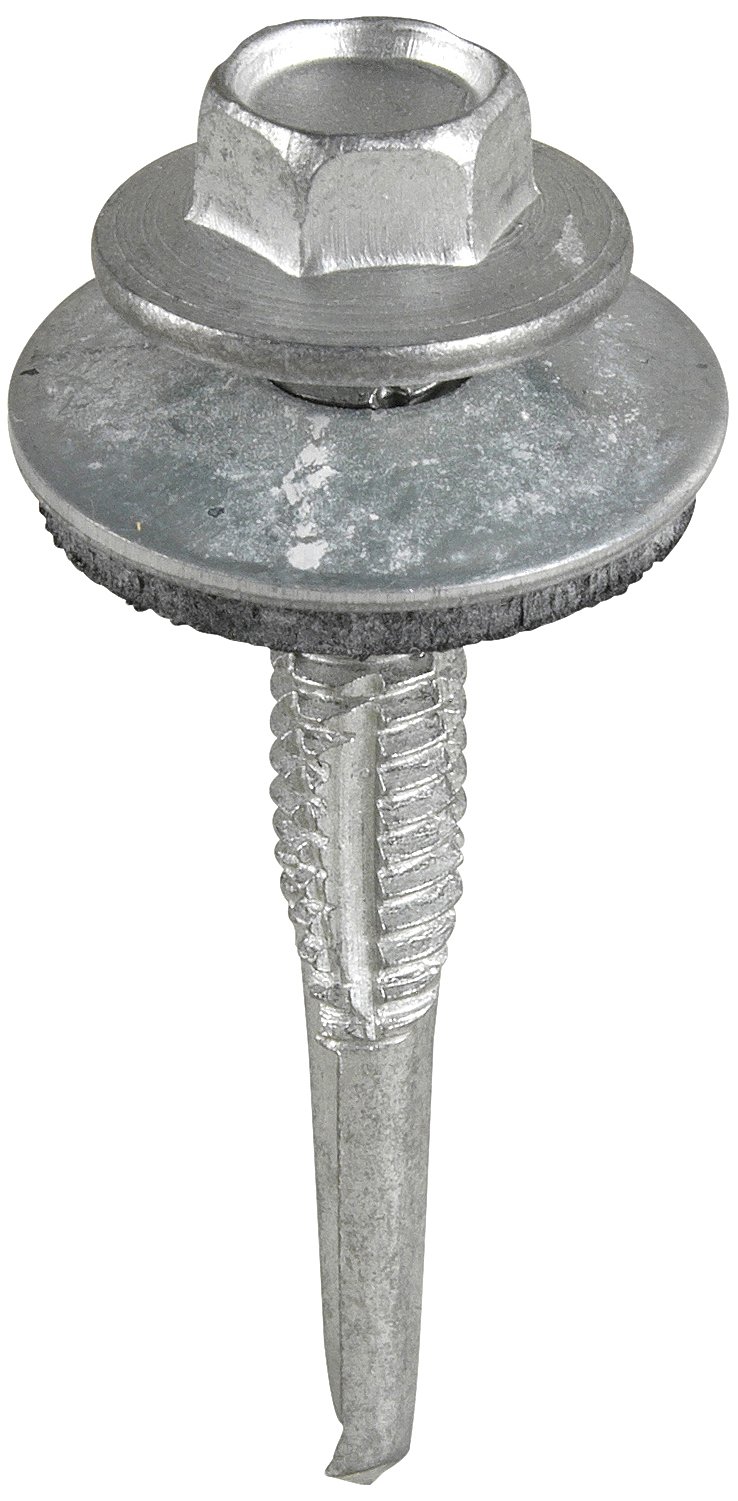 Timco Silver H38w16b No.5 Hex Self-Drilling Screw 5.5 X 38 And M16 Washer - (Box Of 100)